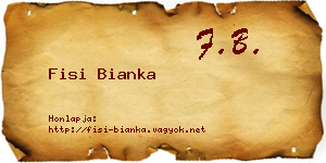 Fisi Bianka névjegykártya